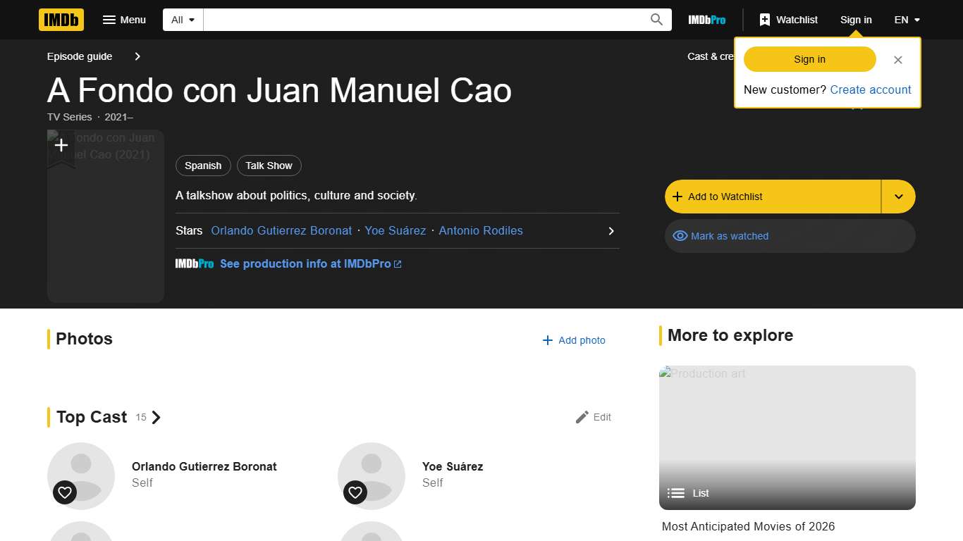 A Fondo con Juan Manuel Cao (TV Series 2021– ) - IMDb